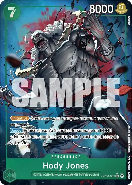 Carte One Piece française OP06-035 Hody Jones (version 4)