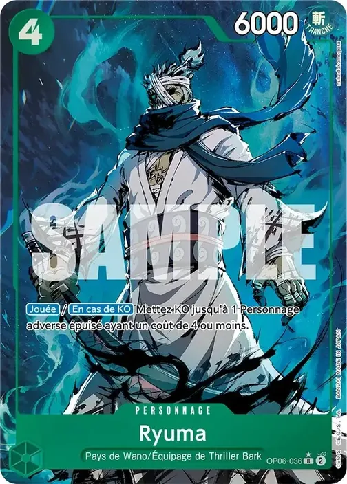 Carte One Piece française OP06-036 Ryuma (version 5)