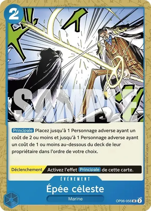 Carte One Piece française OP06-056 Épée céleste