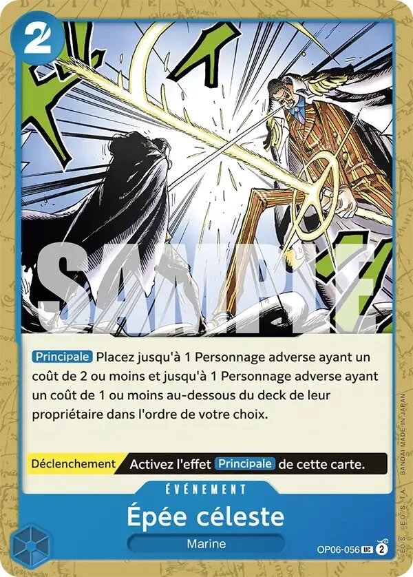 Carte One Piece française Épée céleste OP06-056 UC
