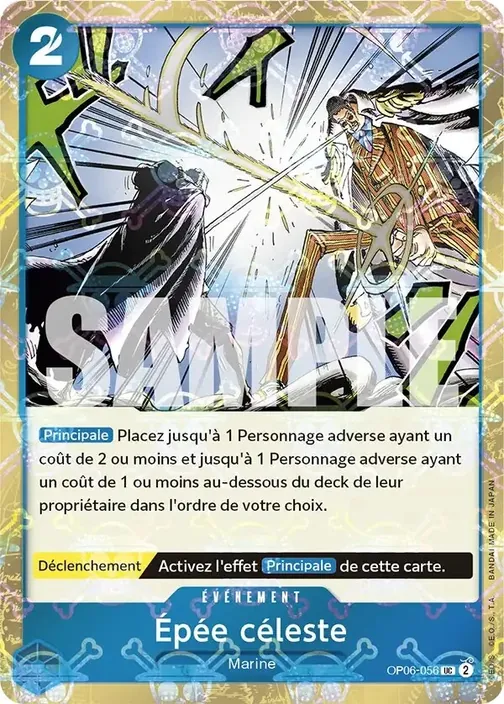 Carte One Piece française OP06-056 Épée céleste (version 2)