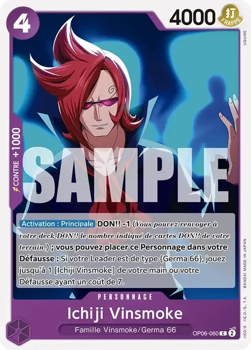 Carte One Piece française OP06-060 Ichiji Vinsmoke (version 2)