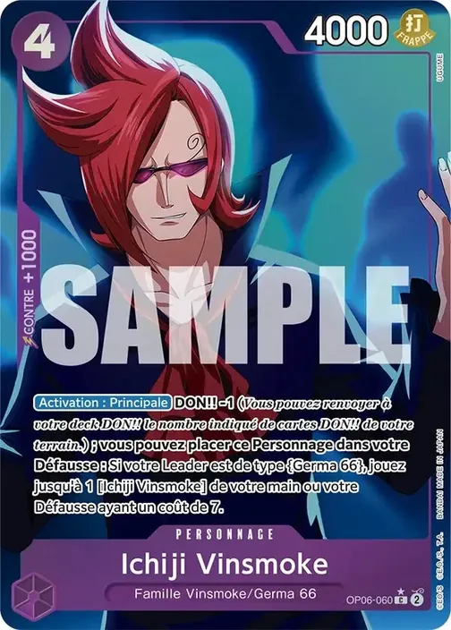 Carte One Piece française OP06-060 Ichiji Vinsmoke (version 4)