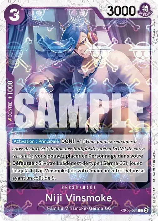 Carte One Piece française OP06-064 Niji Vinsmoke (version 3)