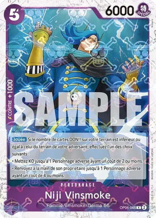 Carte One Piece française OP06-065 Niji Vinsmoke (version 3)