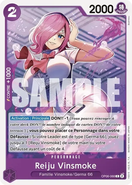 Carte One Piece française OP06-068 Reiju Vinsmoke (version 2)