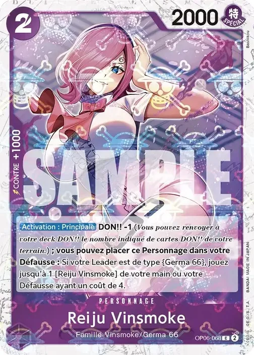 Carte One Piece française OP06-068 Reiju Vinsmoke (version 3)