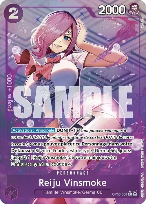 Carte One Piece française OP06-068 Reiju Vinsmoke (version 4)