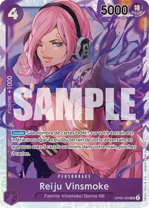 Carte One Piece française OP06-069 Reiju Vinsmoke (version 4)