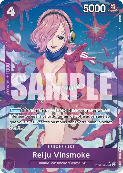 Carte One Piece française OP06-069 Reiju Vinsmoke (version 5)