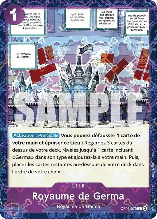 Carte One Piece française OP06-079 Royaume de Germa (version 2)