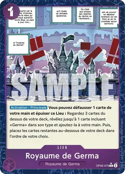 Carte One Piece française OP06-079 Royaume de Germa (version 4)