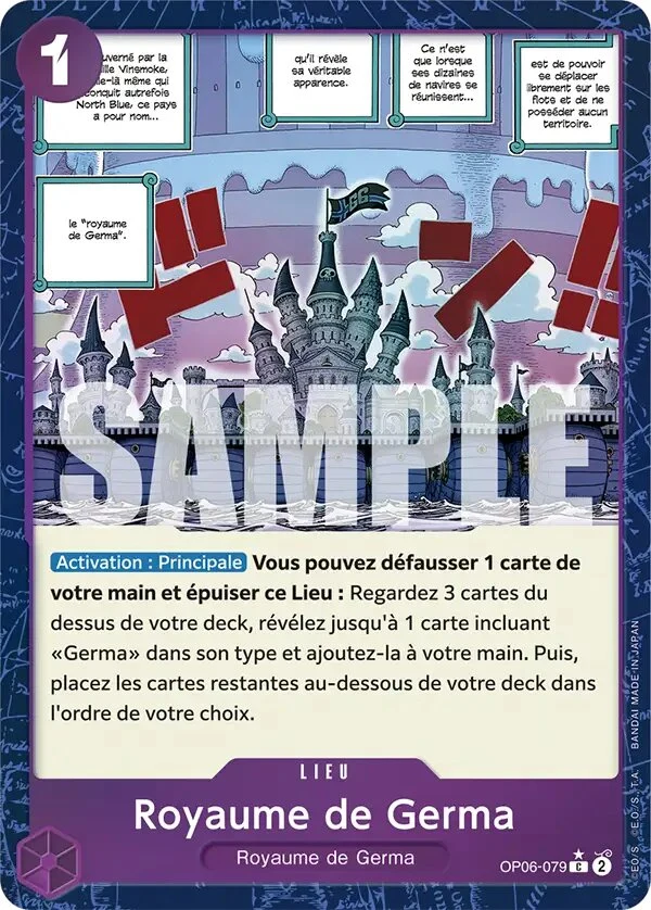 Carte One Piece française Royaume de Germa OP06-079 C