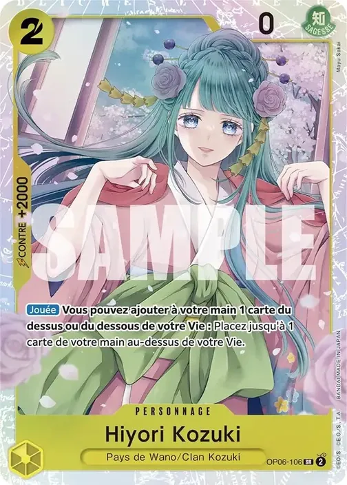 Carte One Piece française OP06-106 Hiyori Kozuki (version 3)