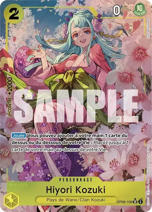 Carte One Piece française OP06-106 Hiyori Kozuki (version 4)