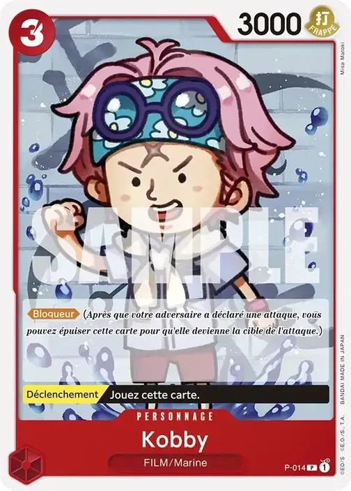 Carte One Piece française P-014 Kobby (version 2)