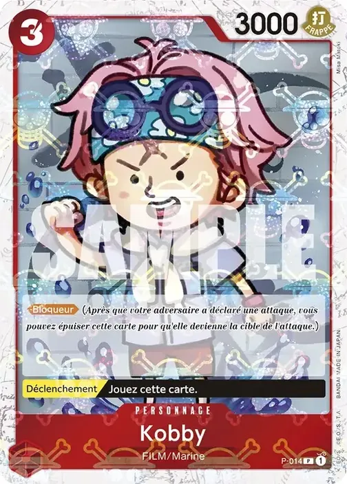 Carte One Piece française P-014 Kobby (version 3)