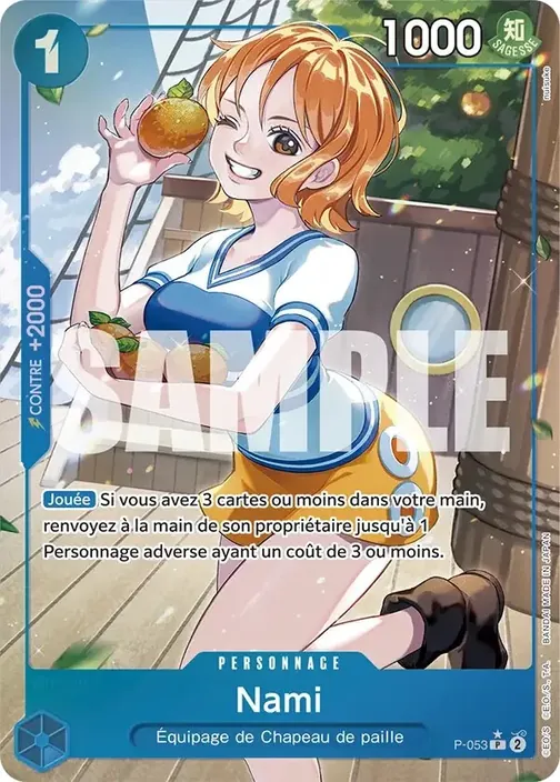 Carte One Piece française P-053 Nami (version 4)
