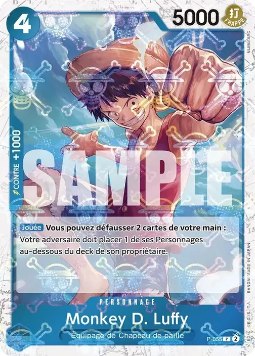 Carte One Piece française P-055 Monkey D. Luffy (version 3)