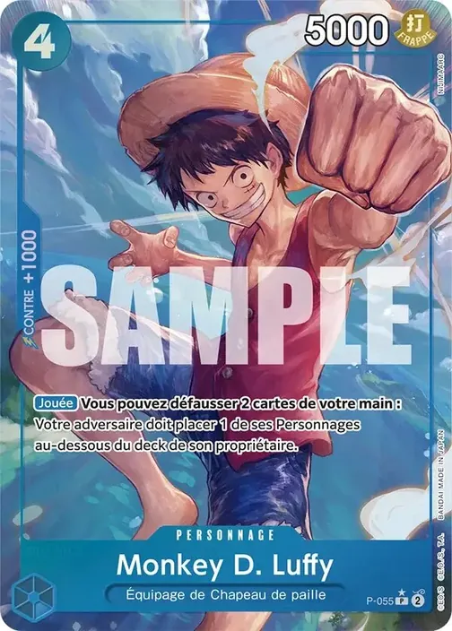 Carte One Piece française P-055 Monkey D. Luffy (version 4)