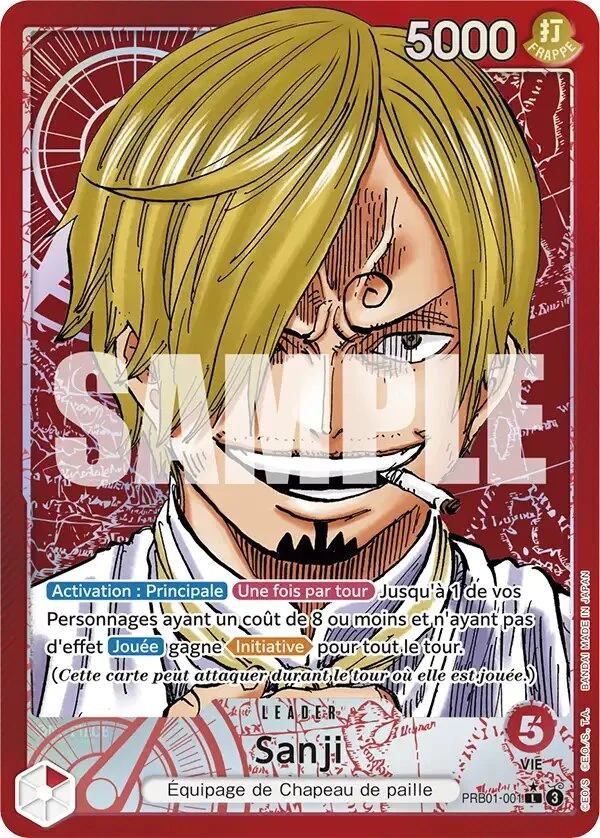 Carte One Piece française Sanji PRB01-001 L