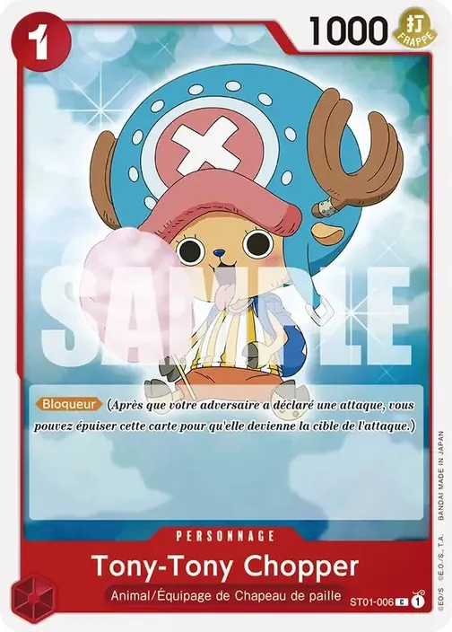 Carte One Piece française ST01-006 Tony-Tony Chopper (version 6)