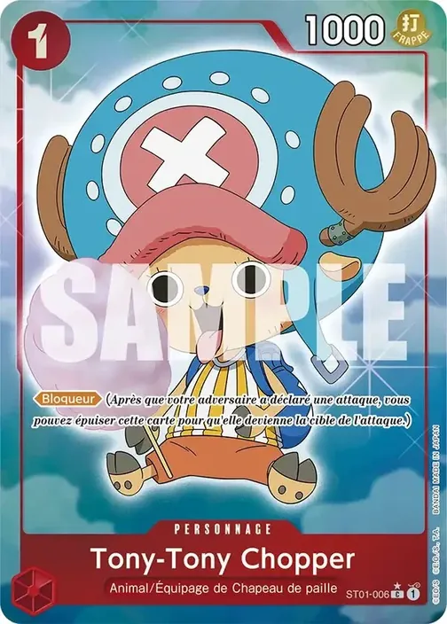 Carte One Piece française ST01-006 Tony-Tony Chopper (version 8)