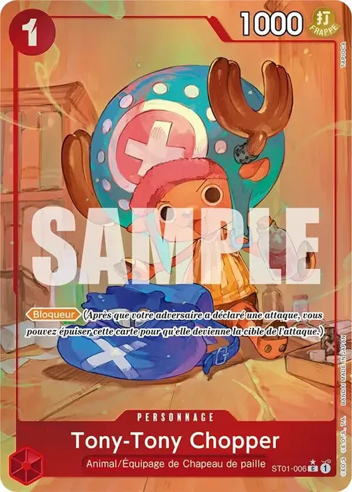 Carte One Piece française ST01-006 Tony-Tony Chopper (version 9)