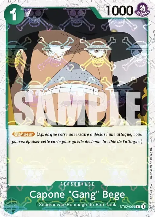 Carte One Piece française ST02-004 Capone "Gang" Bege (version 3)