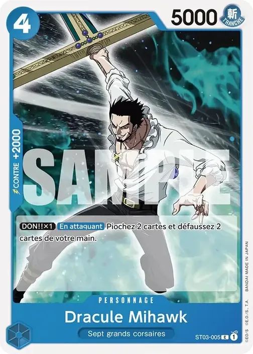 Carte One Piece française ST03-005 Dracule Mihawk (version 4)