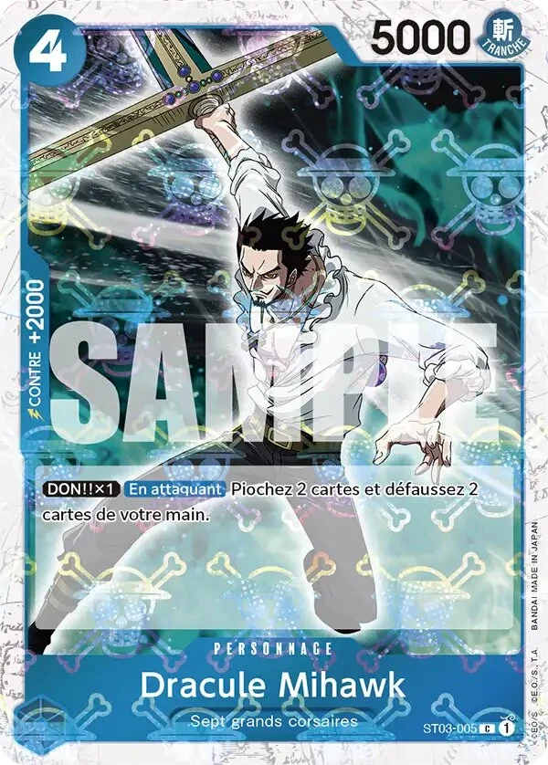 Carte One Piece française Dracule Mihawk ST03-005 C