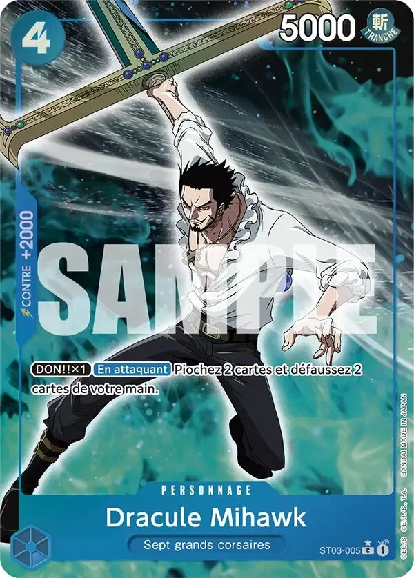 Carte One Piece française Dracule Mihawk ST03-005 C
