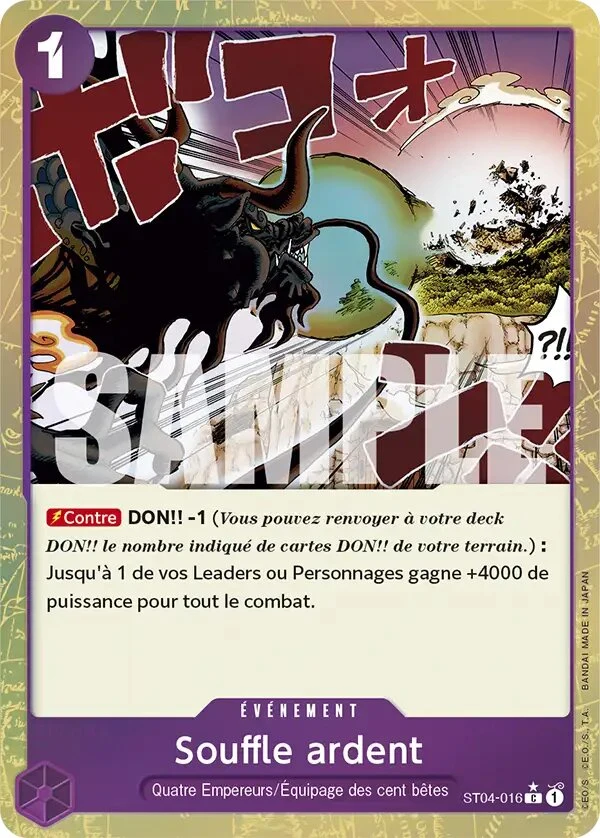 Carte One Piece française Souffle ardent ST04-016 C