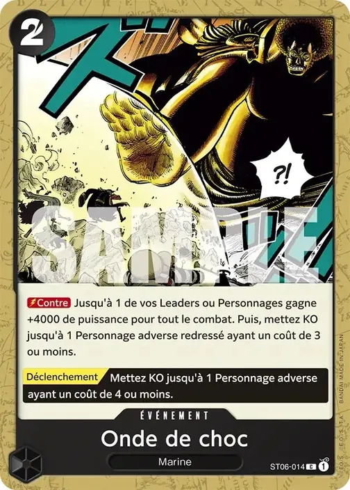 Carte One Piece française ST06-014 Onde de choc