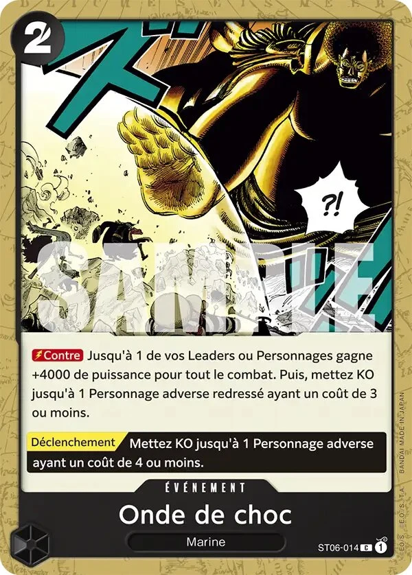 Carte One Piece française Onde de choc ST06-014 C