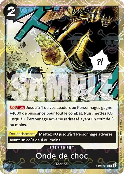 Carte One Piece française ST06-014 Onde de choc (version 2)