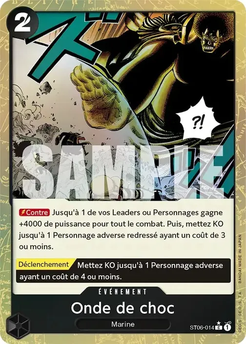 Carte One Piece française ST06-014 Onde de choc (version 4)