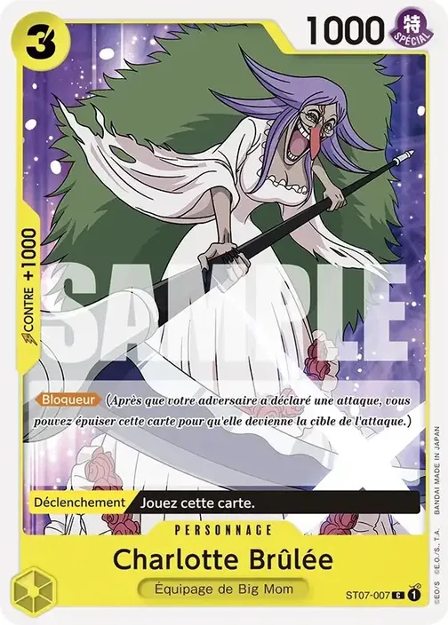 Carte One Piece française ST07-007 Charlotte Brûlée (version 2)