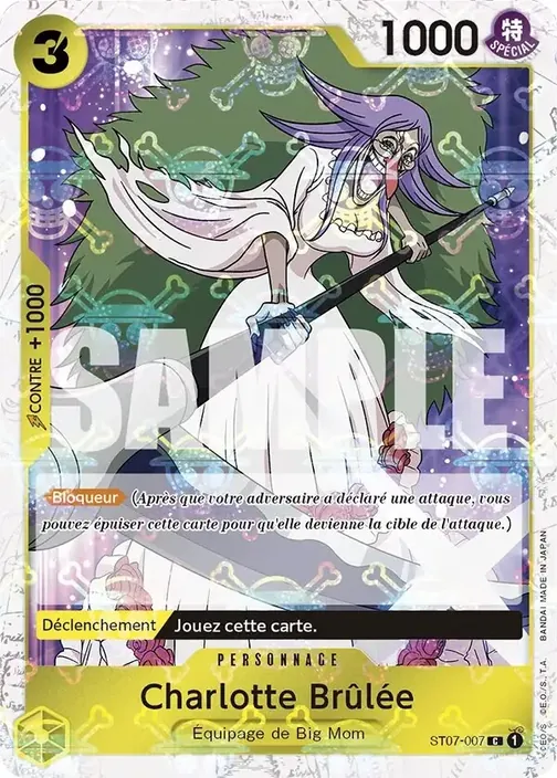 Carte One Piece française ST07-007 Charlotte Brûlée (version 3)
