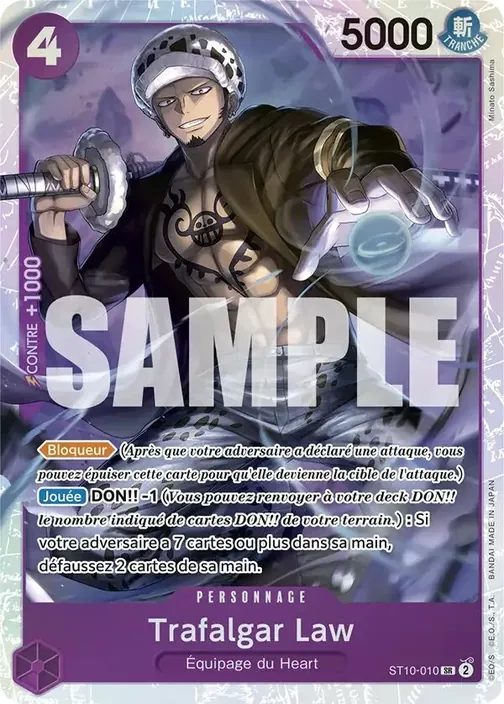 Carte One Piece française ST10-010 Trafalgar Law (version 4)