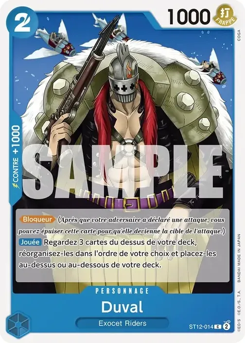 Carte One Piece française ST12-014 Duval (version 2)