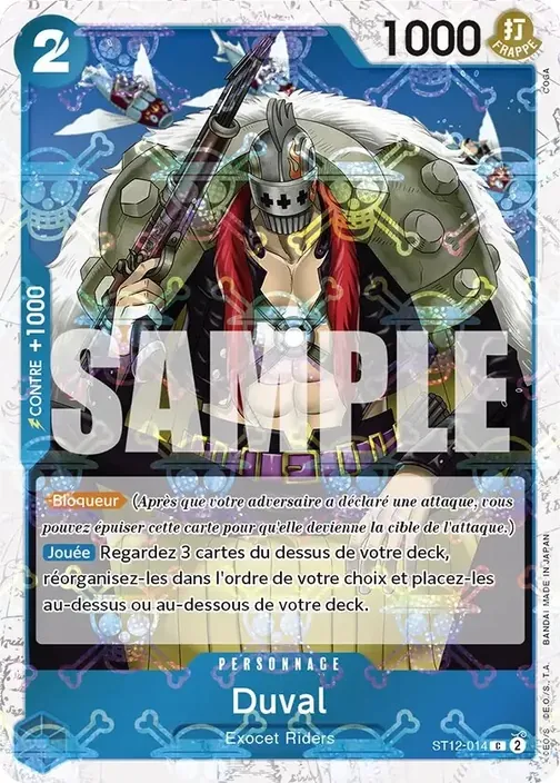 Carte One Piece française ST12-014 Duval (version 3)