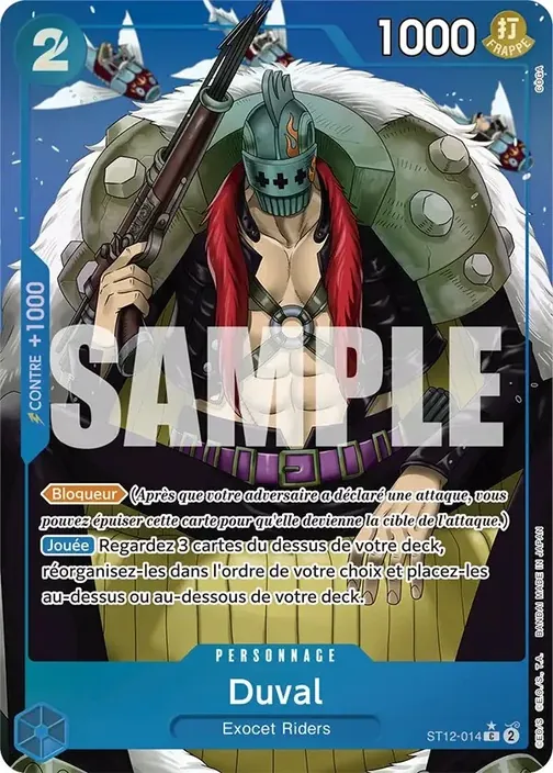 Carte One Piece française ST12-014 Duval (version 4)