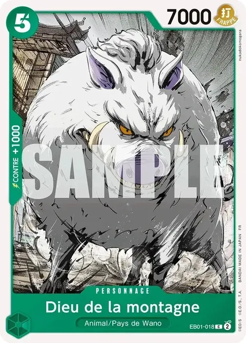 Carte One Piece française EB01-018 Dieu de la montagne