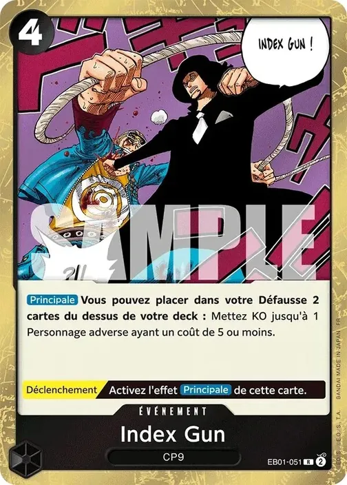 Carte One Piece française EB01-051 Index Gun