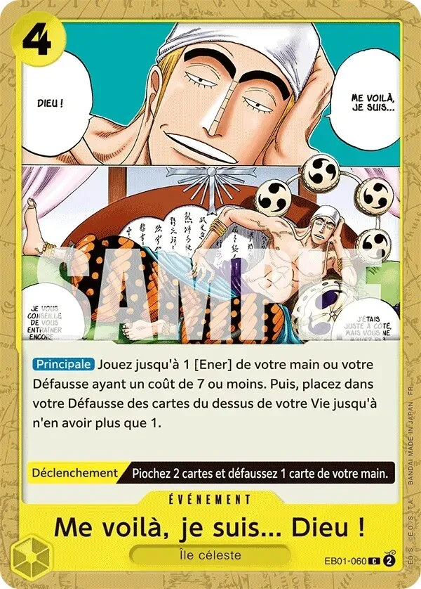 Carte One Piece française Me voilà, je suis... Dieu ! EB01-060 C