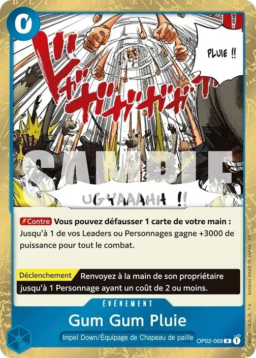 Carte One Piece française OP02-068 Gum Gum Pluie