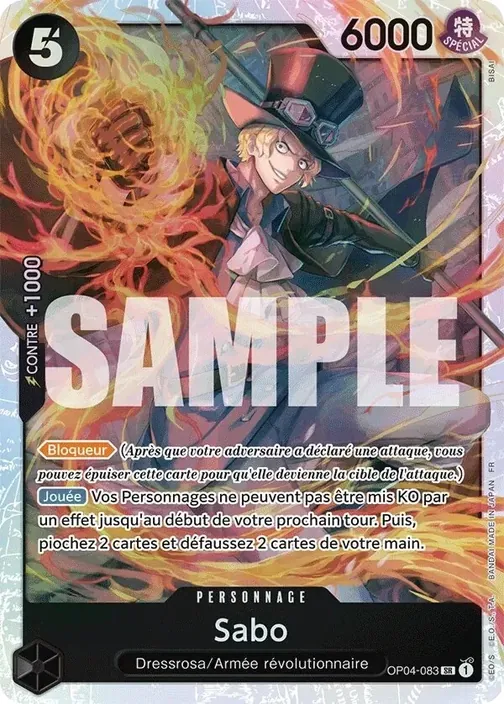 Carte One Piece française OP04-083 Sabo