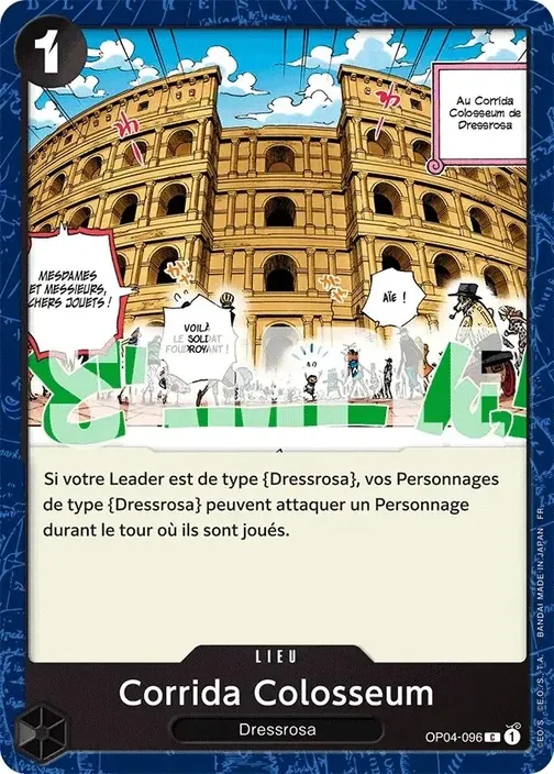 Carte One Piece française OP04-096 Corrida Colosseum