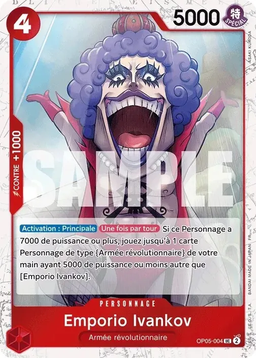 Carte One Piece française OP05-004 Emporio Ivankov (version 2)